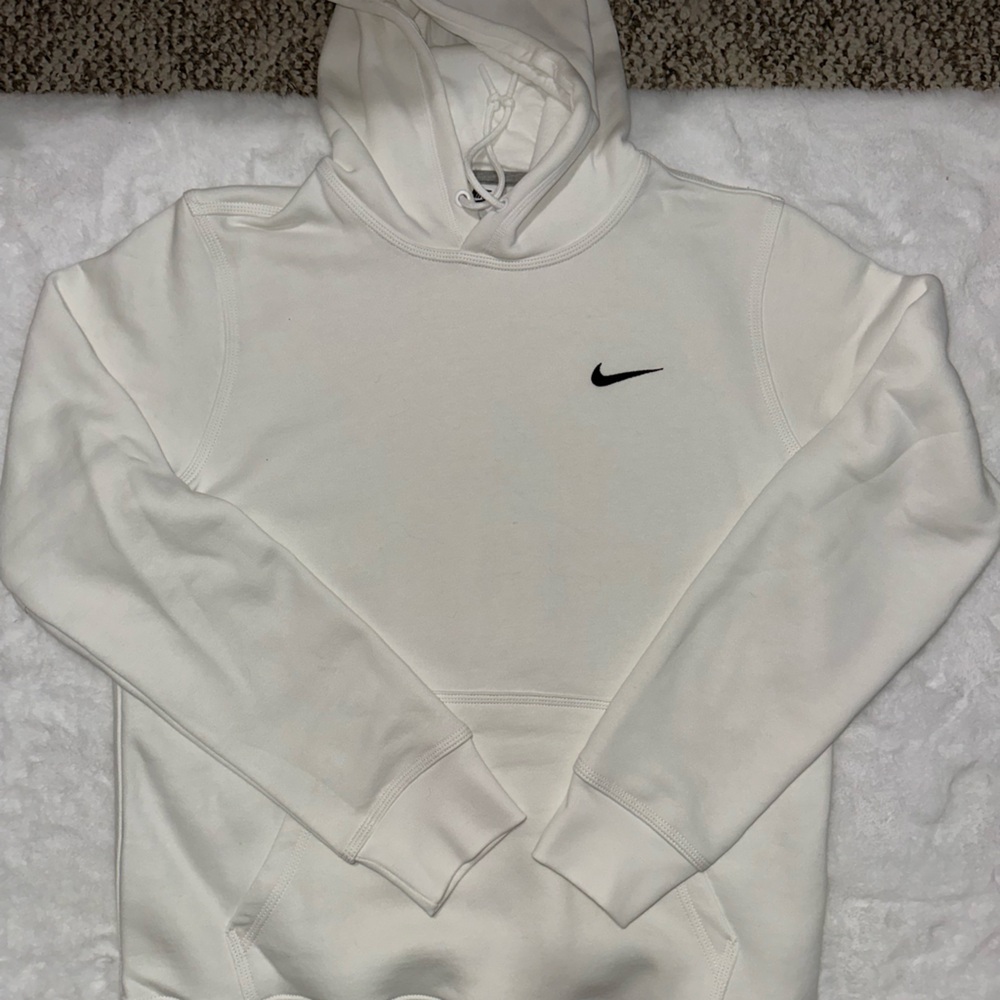 Nike Cream Hoodie with Black Swoosh